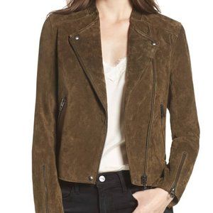 BLANKNYC No Limit Suede Moto Jacket GREENBROWN XXL